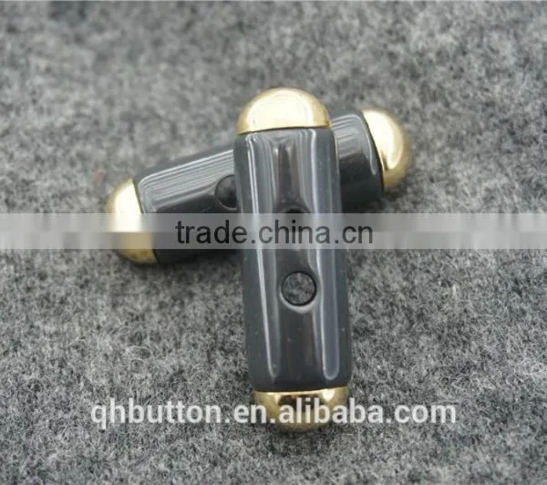 Chinese Wenzhou Button Factory Direct Resion Plus Metal 2-holes Toggle Button for Clothing photo-2