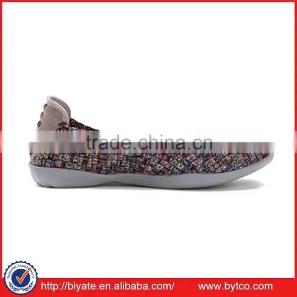 Women's Bernie Mev, Black Woven Wedge Shoes, Elastic Fabric Shoes photo-2