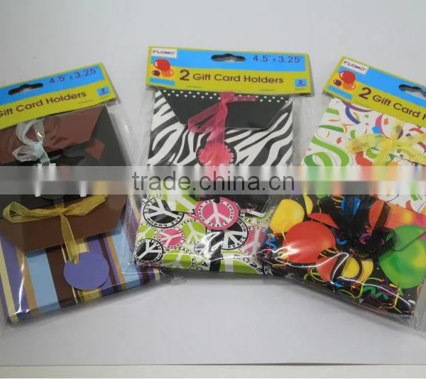 2 Paper Gift Card Holder in Polybag, Popular Card Holder