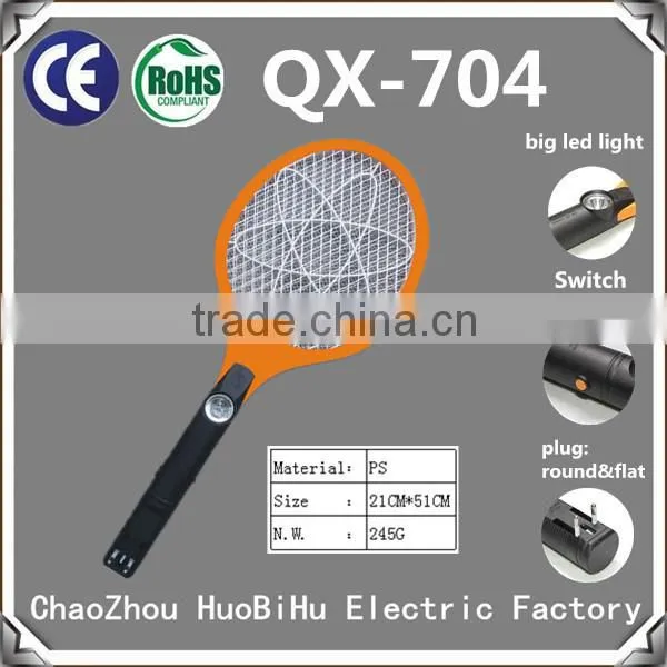 QX704-1 Rechargeable Electric Mosquito Bat Mosquito Killer Mosquito Swatter With Round or Flat Plug photo-3
