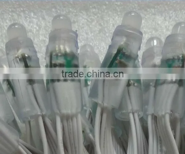 WHITE Wire IP68 DC12V Input 12mm Through-hole LED RGB Dump Node;100pcs a String photo-4