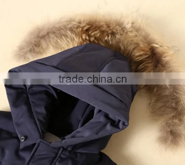 Latest Design Winter Duster Freezer Men Feather Goose Down Long Coats, Hoody Faux Fur Parka Winter Jacket Man photo-4