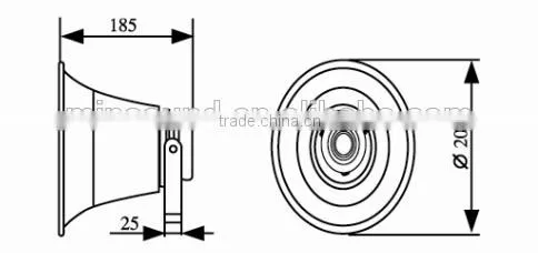 H8K 25W Aluminium Alarm Reflex Horn Speaker photo-6