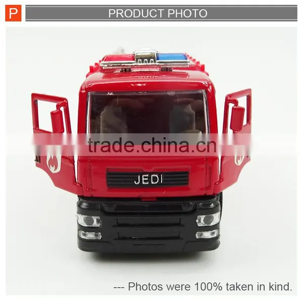 High Quality Pull Back Die Cast Toy Fire Engine Truck for Sale photo-4