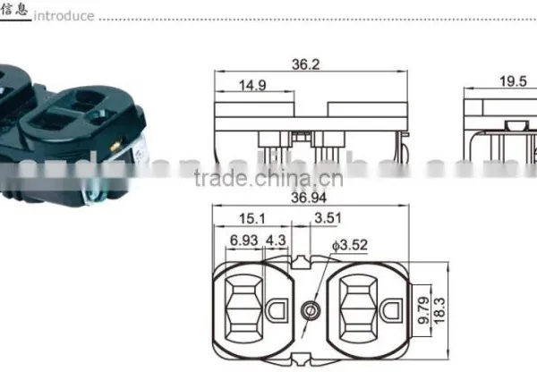 AS-03 Industrial Power Socket,10a dc Power Connector,connector for dc Motor photo-4