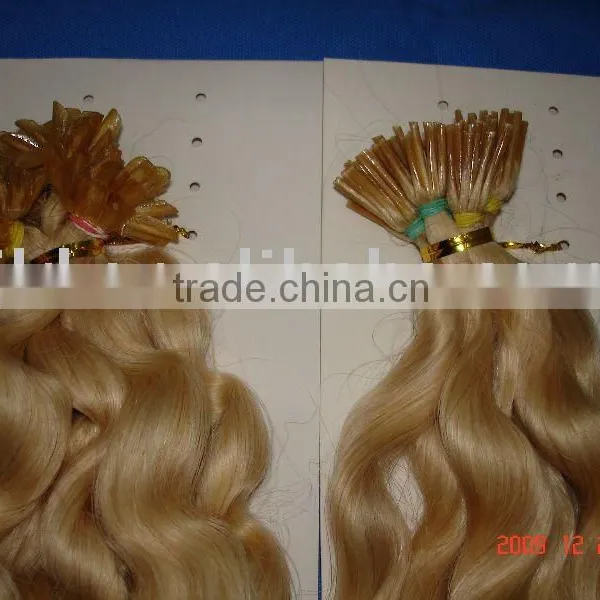 Keratin Hair Extension-U/I Type-brazilian Remy Human Hair -613# Blond Hair