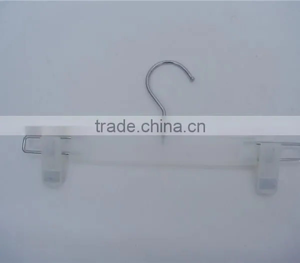 Semi-transparent Plastic Pant Bottom Tourser Clip Hanger for Wholesale photo-2