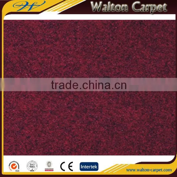 Dark Red Non-woven Needle Punched Velour Wall to Wall Carpet