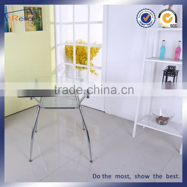 Glass Top, Metal Frame Dining Table photo-2