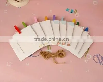 Photo Deco Paper Frame + Wooden Clothespin + Deco String Set_3x5 Inch Post photo-6