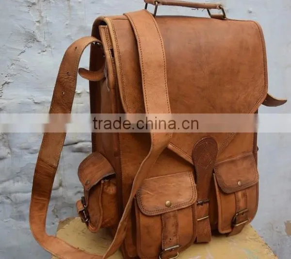 Wholesale Genuine Leather Back Pack/vintage Style Back Pack photo-6