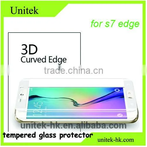 Latest Factory Premium 3D Full Cover Mobile Acessories Tempered Glass Screen Protector Film for Samsung s7 Edge