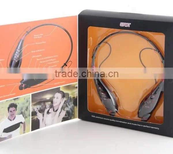 Hbs-740 Wireless Music Stereo Bluetooth Headset,Universal Vibration Neckband Style Headphone Earphone for IPhone and for Samsung photo-5