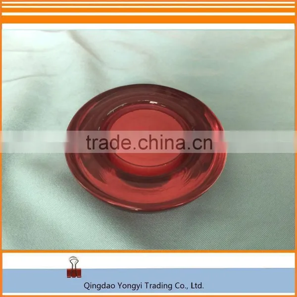 Muti-colored Round Glass Holder With Tealight Candle photo-3