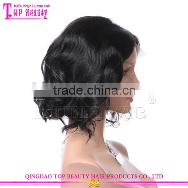 Natural Color 130 Density 8 Inch Short Bob Style Brazilain Virgin Human Hair Lace Front Wigs Short Human Hair Wigs photo-3