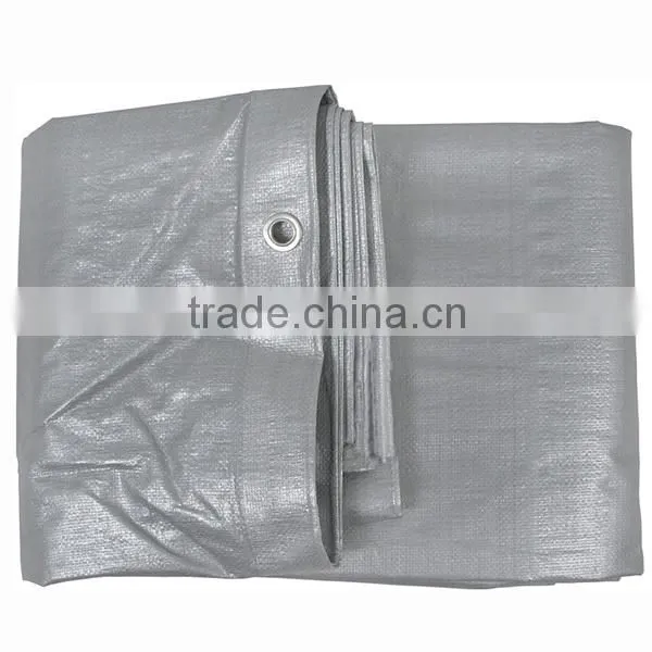 200 Gram High Quality Silver Color PE Tarpaulin With Aluminum Eyelets photo-3