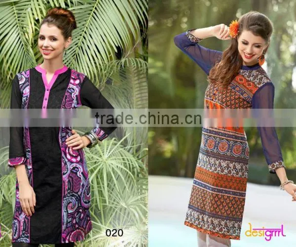 Large Indian Women Desinger Kurta Cotton Embroidered Kurti Bollywood Top Tunic photo-5