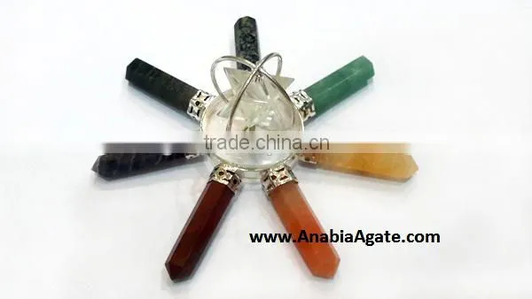 7 Chakra Spinning Merkaba Agate Energy Generator : Agate Chakra Healing Tools photo-3
