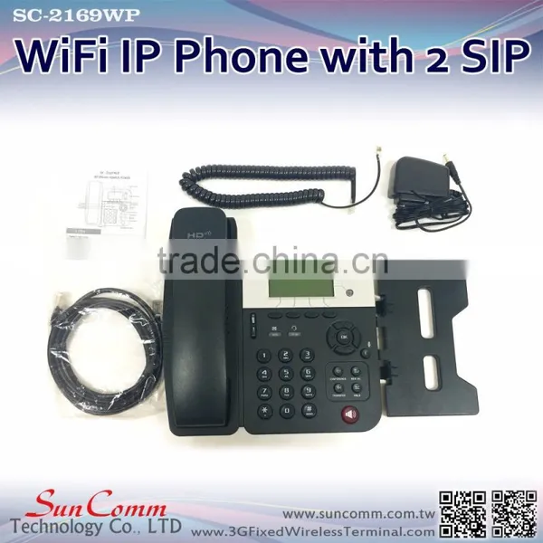 SC-2169WP Connect to the Wifi Network Without Cable Two SIP WiFi Phone