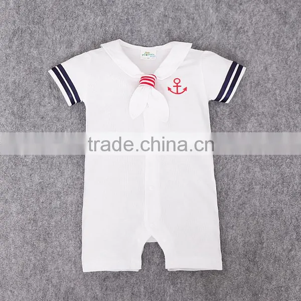 New Arrive Good Quality Orange Sailor Suit Lovely Cotton Girls and Boys Baby Clothes Wholesale Price photo-2