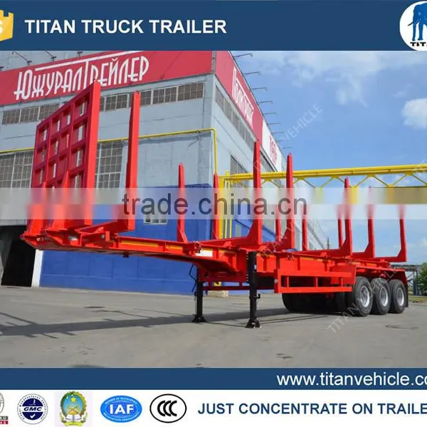 Timber Wood Lumber Forest Log Loader Trailer With Removable Posts photo-2