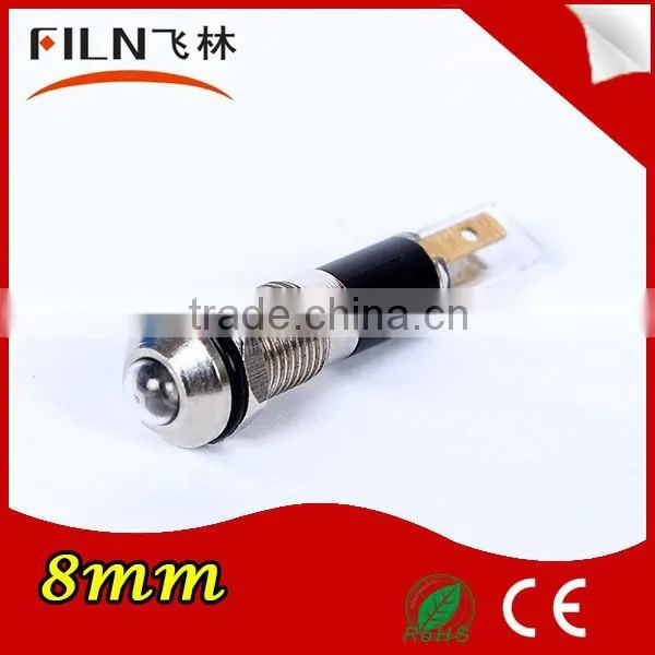 metal LED 8mm white led truck signal spring return toggle switch