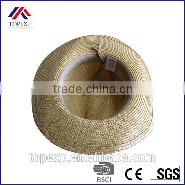 Folding Straw Cowboy Hat For Sale Fedora Straw Hat photo-6