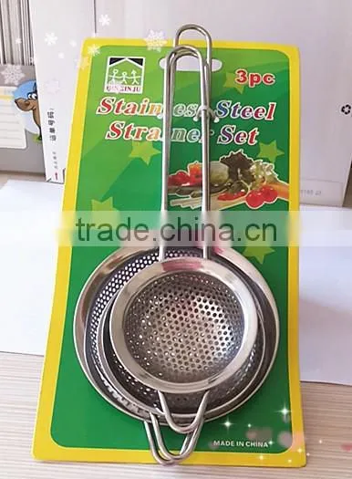 Highly Polished Satin-finished 18/10 Stainless Steel Kitchen Utensils Skimmer Integrated Hanging Loop S63 photo-4