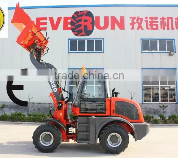 Qingdao Everun Brand CE Approved ER20 Wheel Horse Front End Loader With 4 in 1 Bucket photo-3