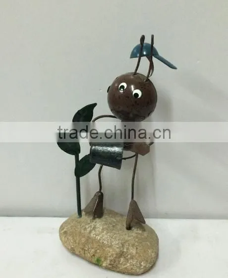 2015 Newest Design Garden Ant Metal Ant Decoration Painted Metal Ant Ant With Flower Garden Stake Ant Stakes Metal Ant Garden photo-5