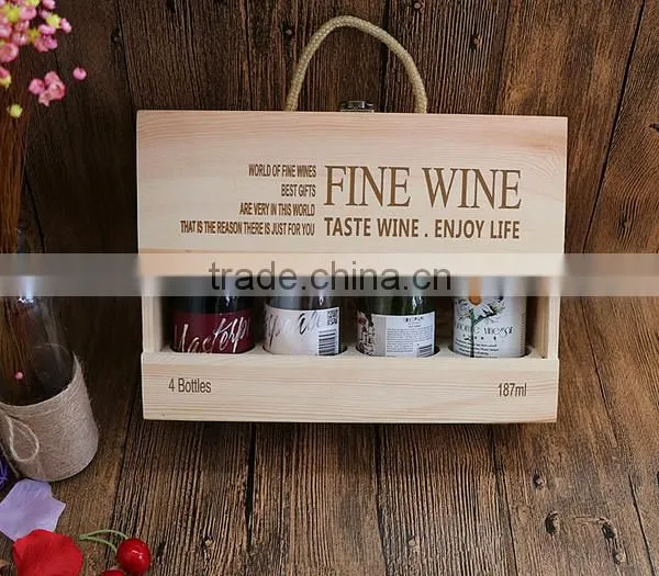 Wooden Wine Box With Handle photo-3