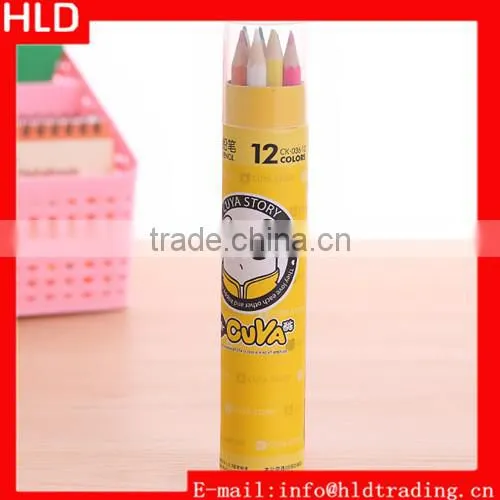 Factory Wholesale 12 Pcs Wooden Color Pencil Tube Set