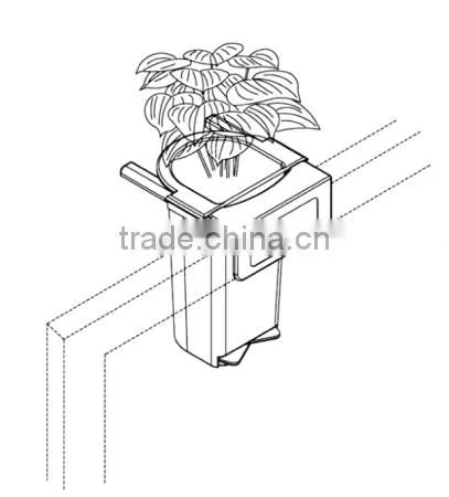 2015 Korea Designed Decorative Hanging Plastic Flower Pot photo-2
