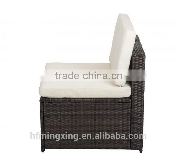 6 PCS Outdoor Patio Sofa Set Sectional Furniture PE Wicker Rattan Deck Couch photo-3