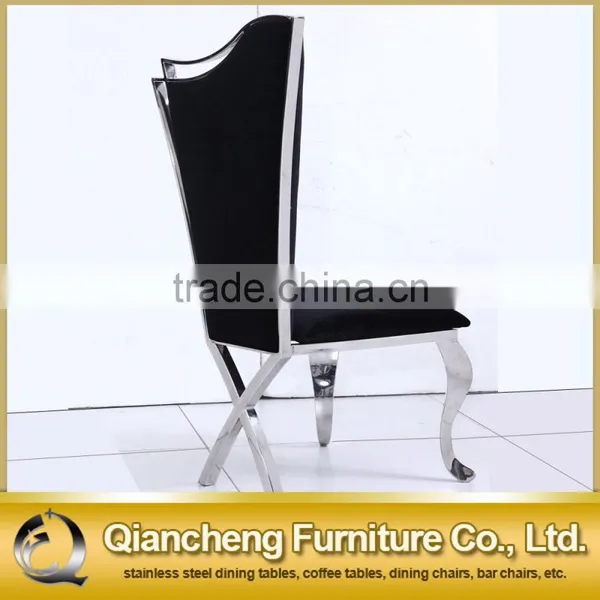 Hot Sale High Black Stainless Steel Dining Chair Banquet Chair photo-5