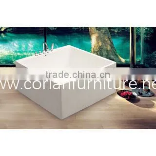 Europen Style Square Shape Solid Surface Bathtub photo-2