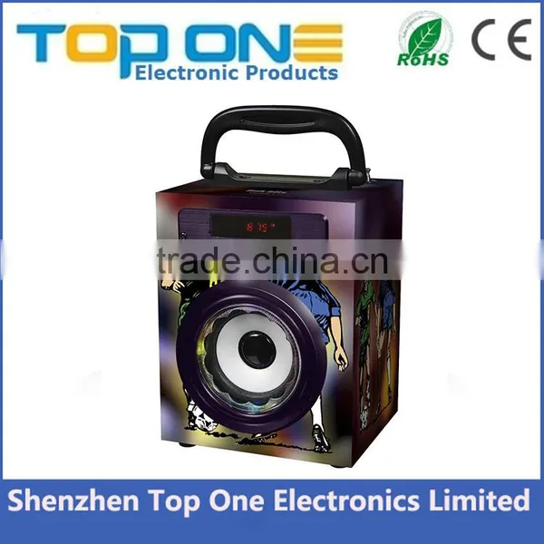 2016 Hot Selling Karaoke Portable Wood USB Music Speaker With FM Radio photo-4