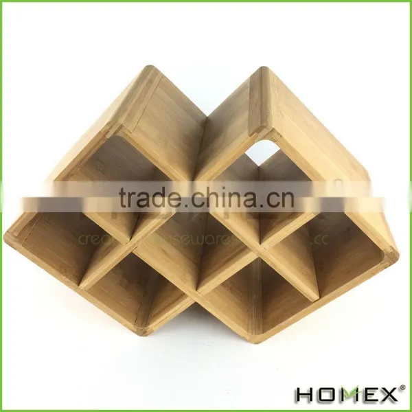 Eco-friendly Bamboo Funny Wine Bottle Holder Homex-BSCI photo-3