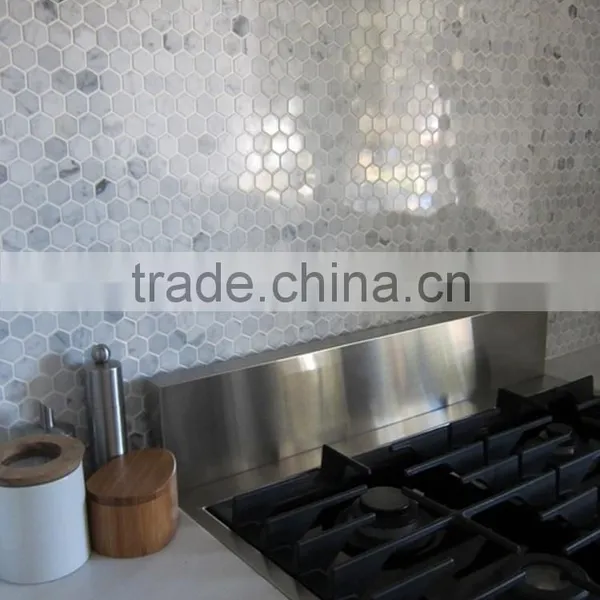 MM-CV240 China Customized Flooring Natural Stone Hexagon Marble Mosaics Tiles photo-2
