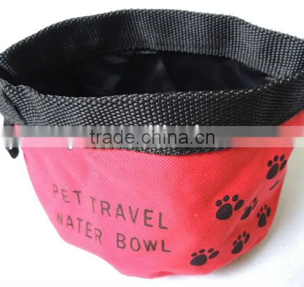 Folding Waterproof Nylon Pet Travel Water Bowl photo-2