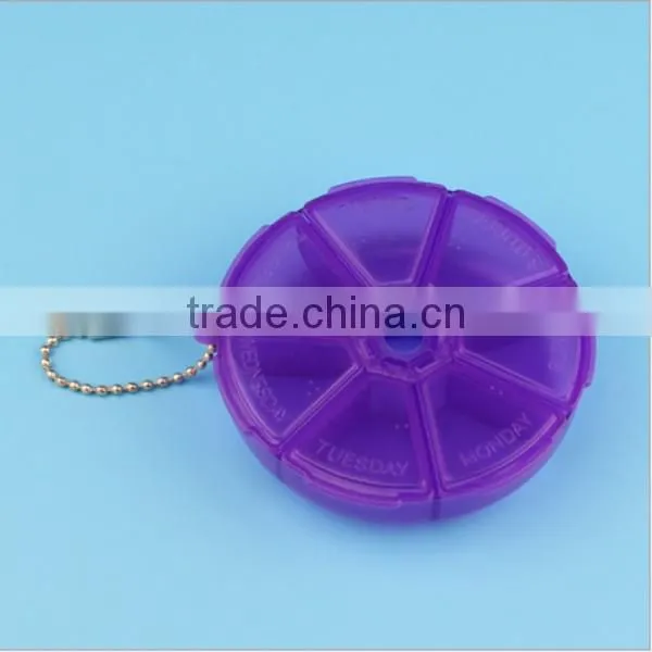 Custom Round 7 Compartment Plastic Pill Box,custom Plastic Seven Days Medicine Storage Pill Box,custom Plastic Seven Days Box photo-4