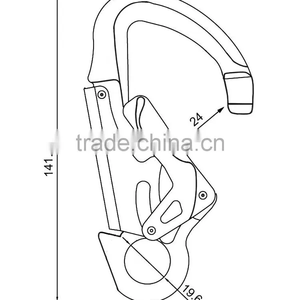 Double Action Locking Industrial Aluminum Safety Hook photo-2