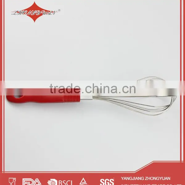 10" Rotating Stainless Steel Manual Wire Egg Beater Kitchen Whisk photo-3