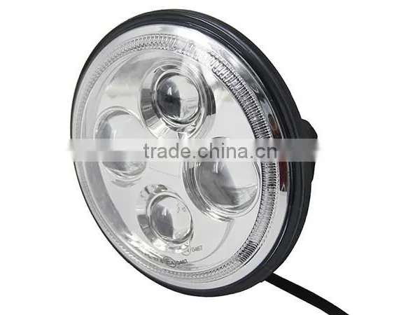 7inch Led Round Angel Eyes Head Lights High/low Beam Motorcycle Led Head Light photo-4