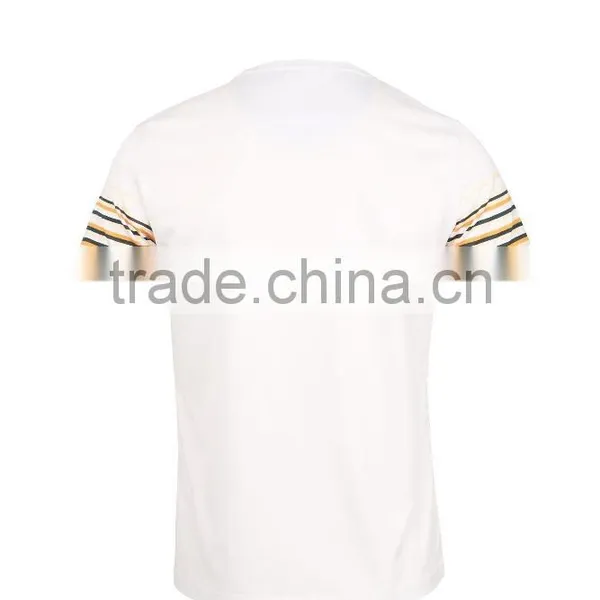 Men's Striped Matching Cotton Mesh T-shirt photo-2