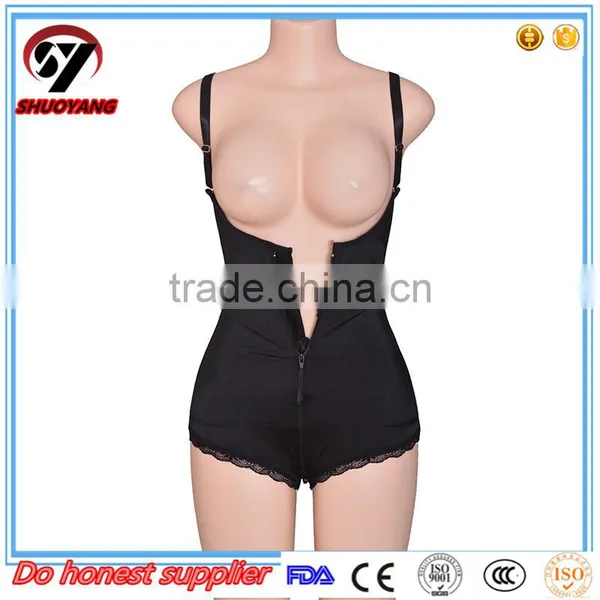 2017 Shuoyang Wholesale Cheap Shapewear Ultra Slim Body Shaper With Open Crotch photo-3