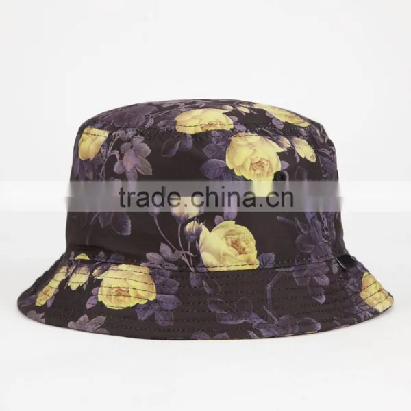 Girl Cotton Custom Floral Colorful Bucket Hat photo-2