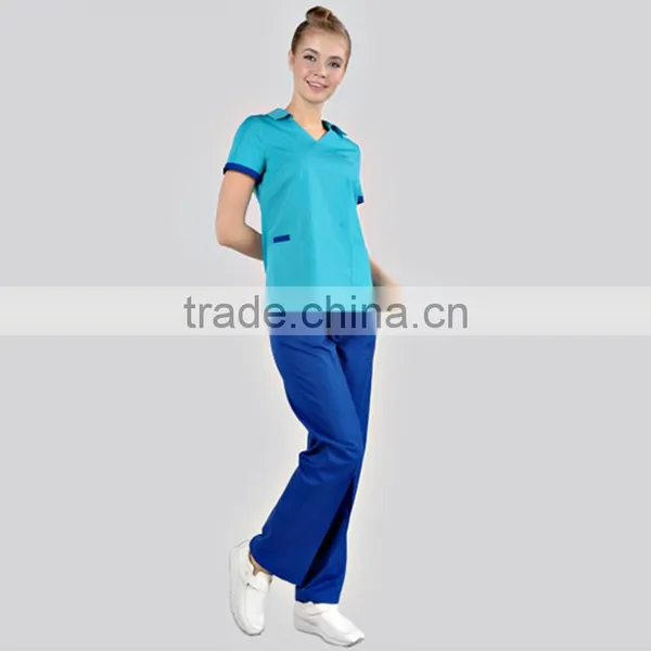 New Design Light Blue Hospital Nurse Uniform photo-6