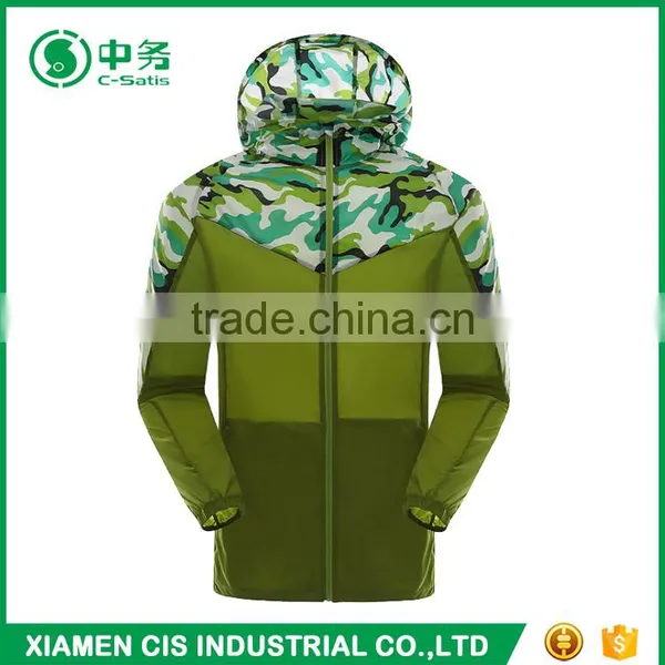 Factory Direct Lightweight Unisex Camo Printed Skin Windbreaker Jacket photo-5