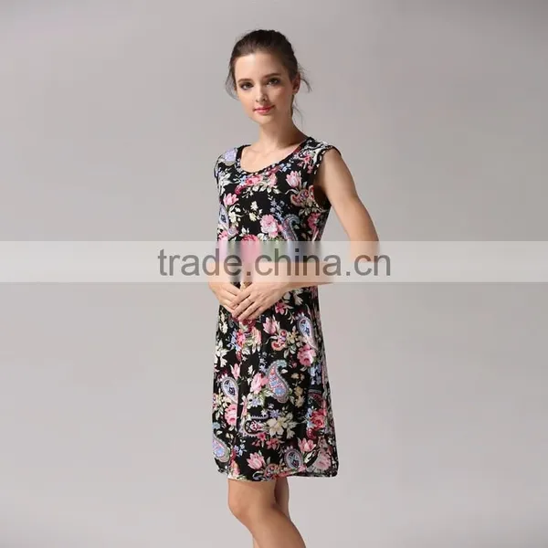 Summer Maternity Clothing Breathable Breastfeeding Clothes Comfortable Maternity Dress
